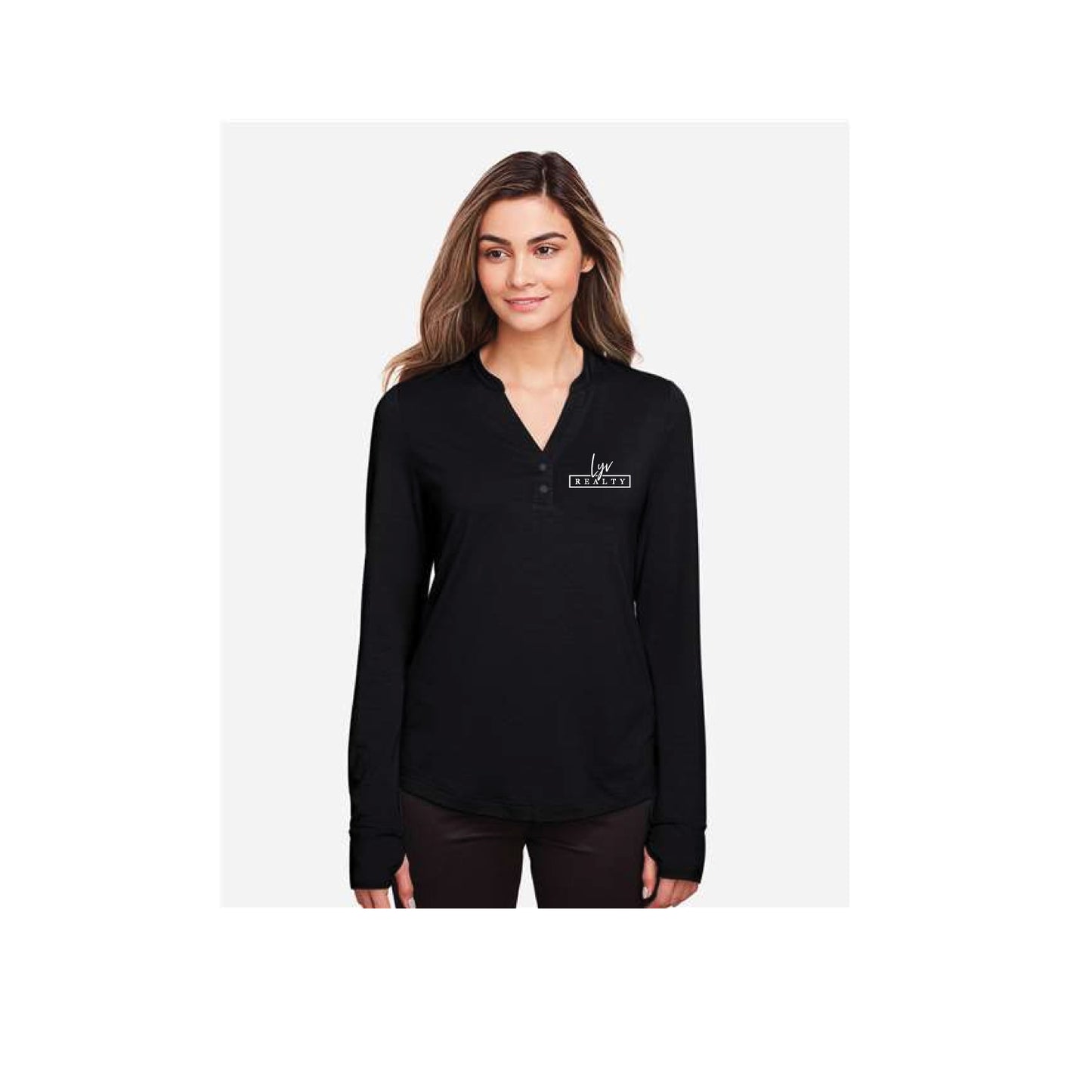 Women's JAQ Stretch Performance V-Neck Snap