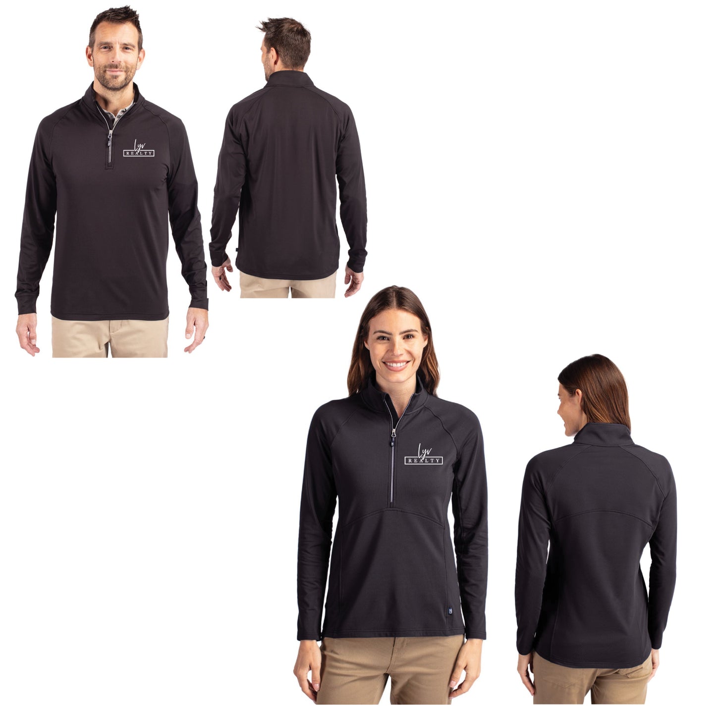 Cutter & Buck premium Adapt Eco Knit Stretch Recycled Half Zip Pullover