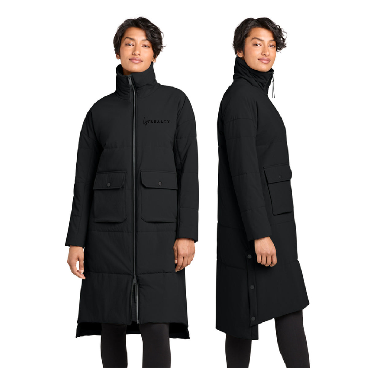 LYV MiiR® Women’s Sashiko Stretch Puffy Long Jacket