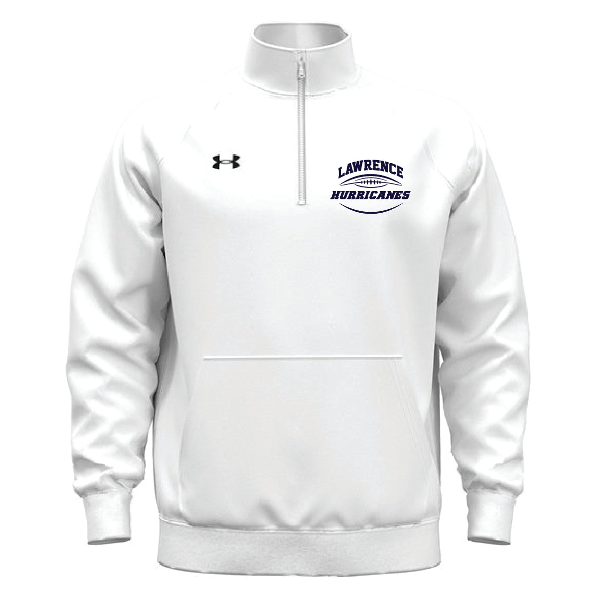 Under Armour Rival Fleece Quarter-Zip Pullover - WHITE