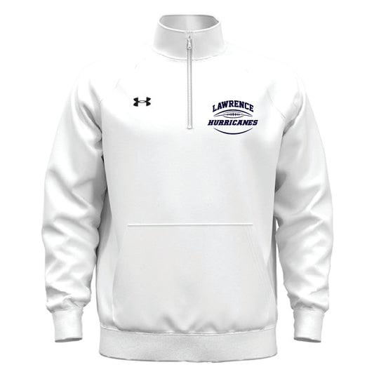 Under Armour  Rival Fleece Quarter-Zip Pullover - WHITE