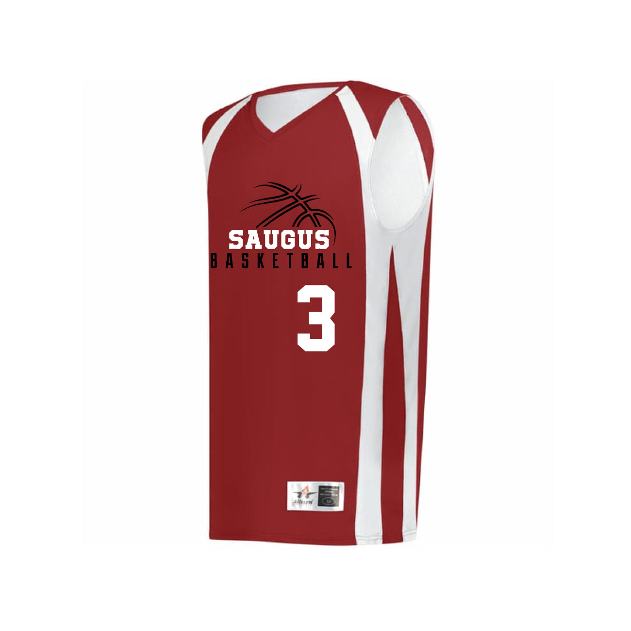 Saugus Basketball Uniform Jersey- *ADD LAST NAME, #  & TEAM NAME TO THE ORDER NOTES AND HIT ENTER