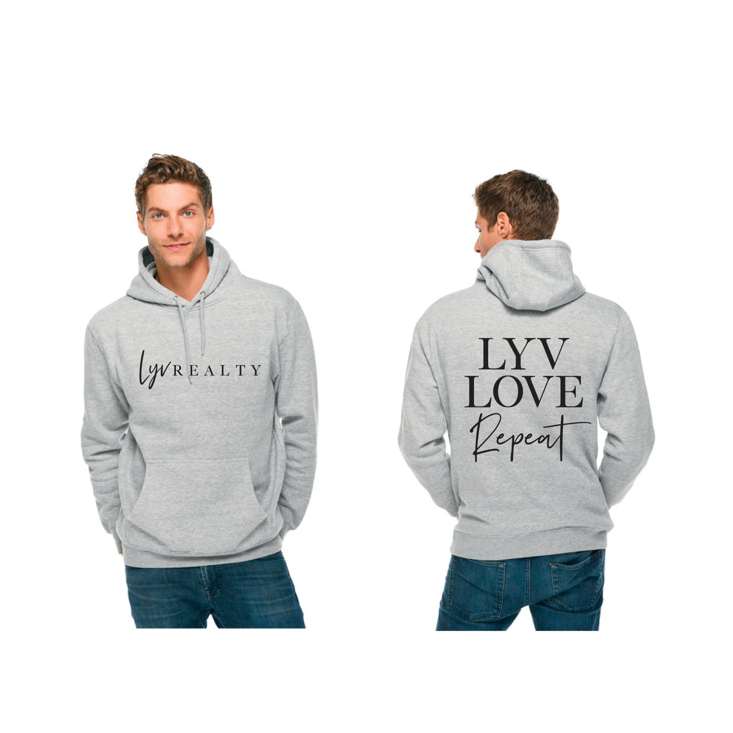 Lane Seven Unisex Premium Pullover Hooded Sweatshirt - Grey