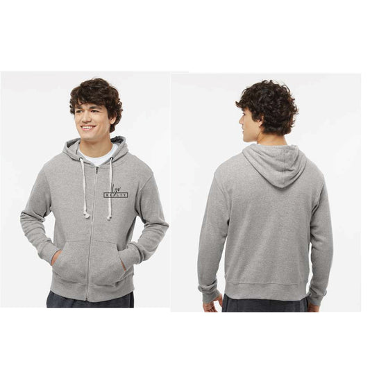 jAmerica Men's Triblend Full-Zip Hooded Sweatshirt