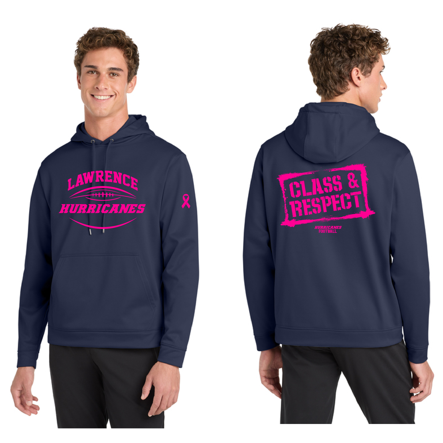 Breast Cancer Awareness Hurricanes Hoodie YOUTH & ADULT