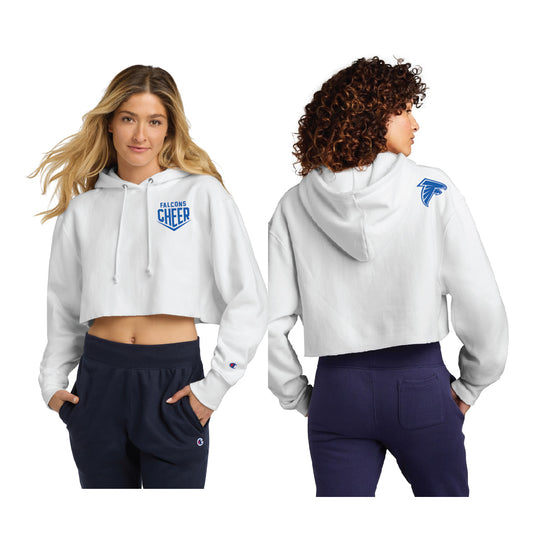 Cheer Champion ® Women’s Reverse Weave ® Cropped Cut-Off Hooded Sweatshirt