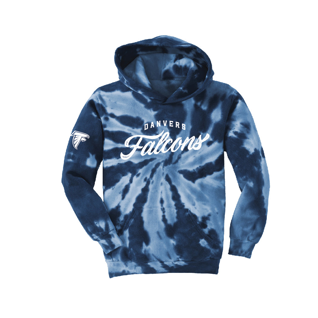 Danvers Falcons Port & Company® Youth Tie-Dye Pullover Hooded Sweatshirt