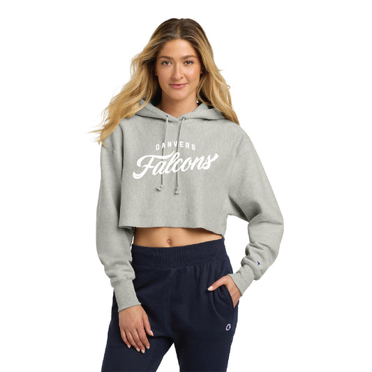 Danvers Falcons Champion ® Women’s Reverse Weave ® Cropped Cut-Off Hooded Sweatshirt