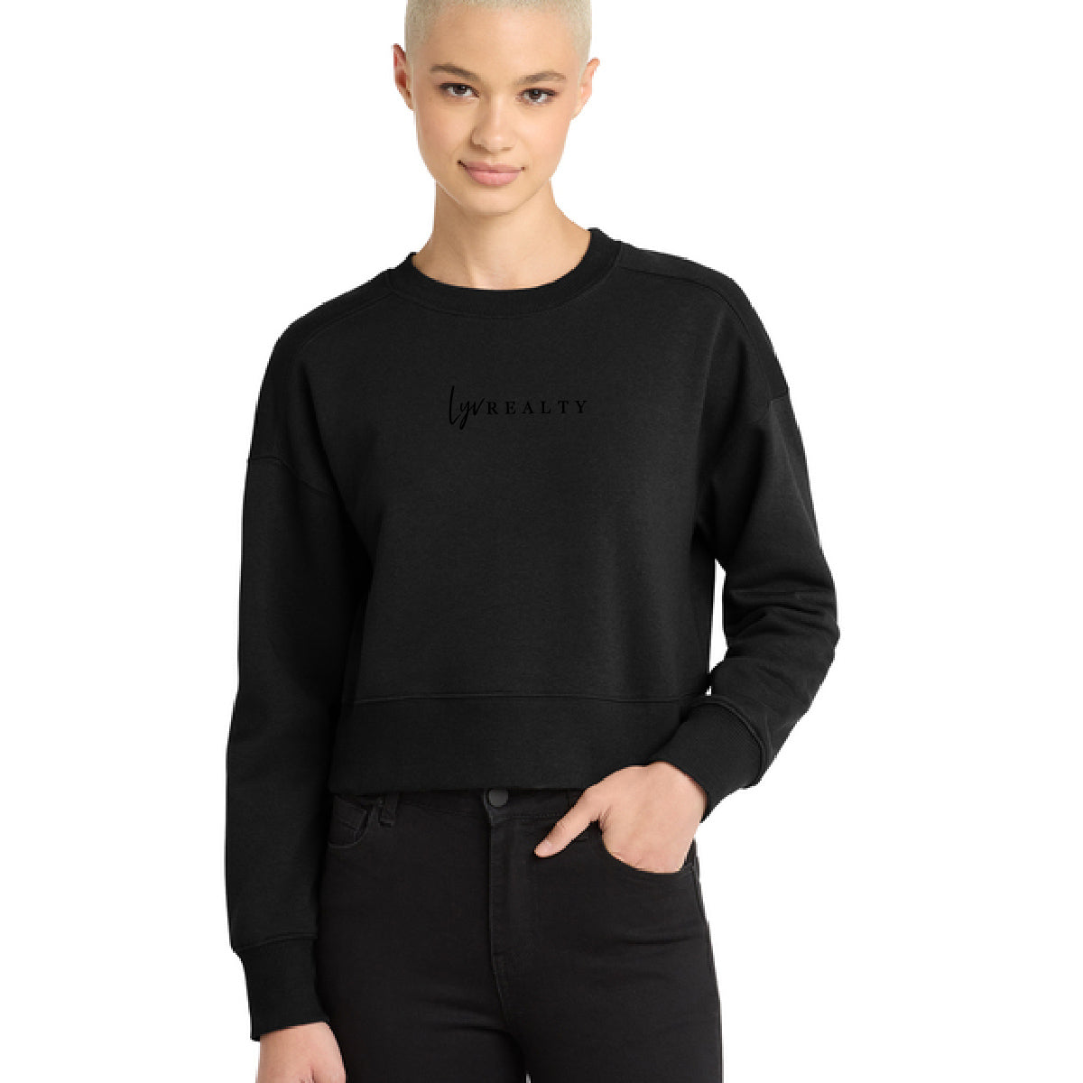 LYV District® Women’s Perfect Weight® Fleece Cropped Crew
