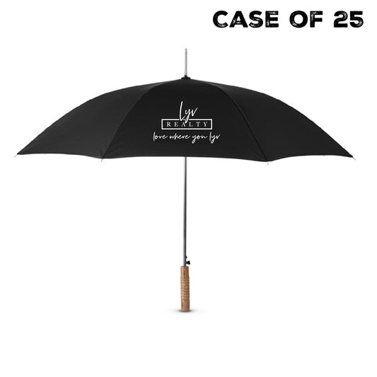 LYV Umbrella with Wooden Handle - CASE of 25
