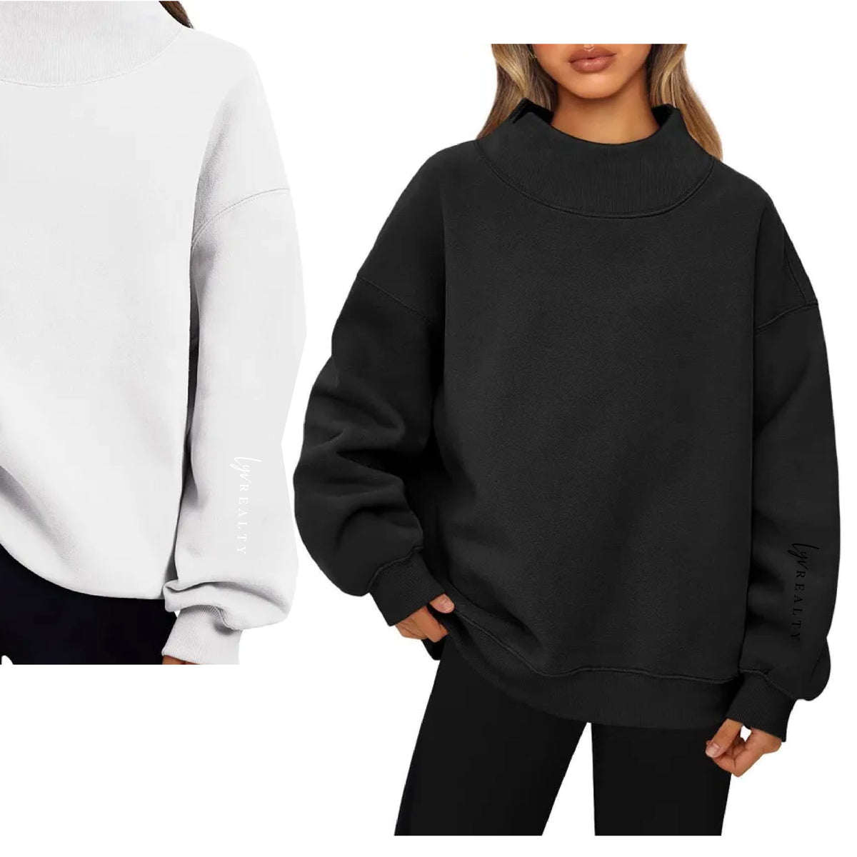 Lyv Mock Neck oversized Sweatshirt