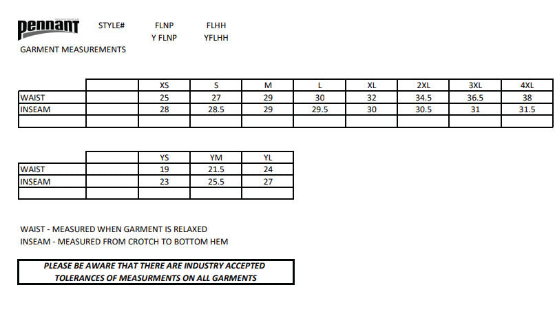 Pennant Hurricanes Flanel Pajama Pant